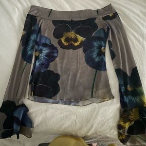 Floral see through blouse